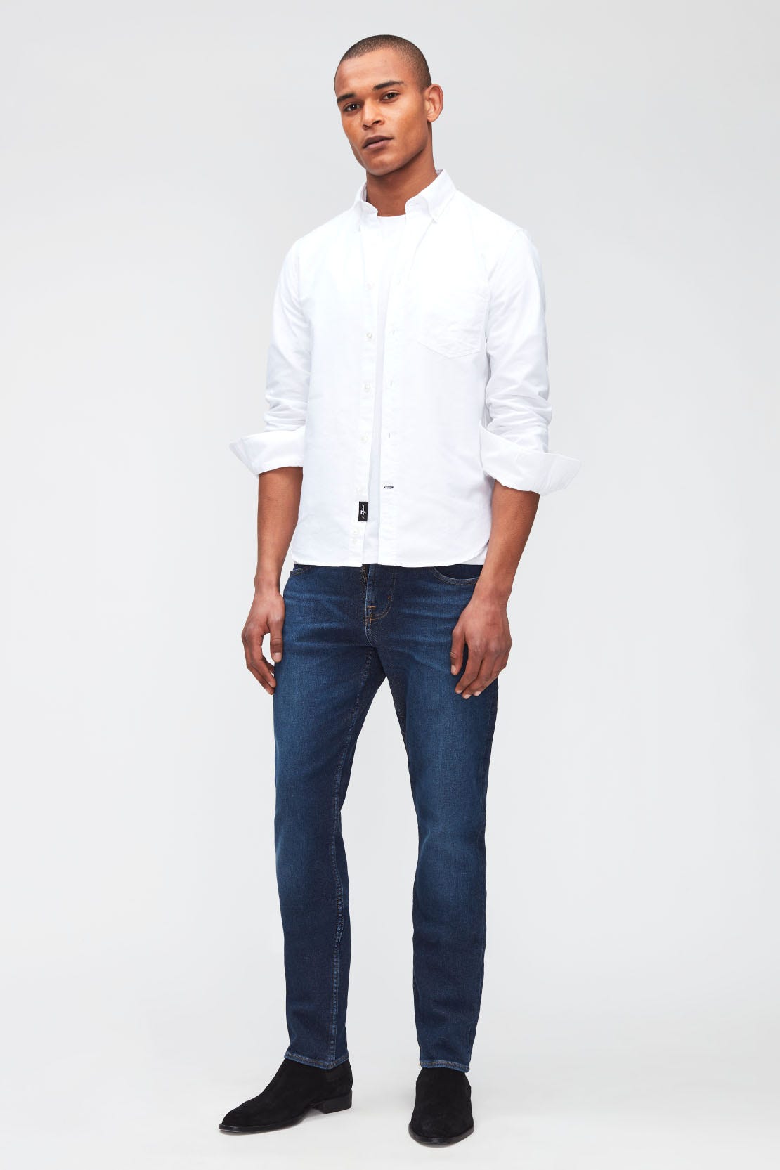 Donkerblauwe 7 FOR ALL MANKIND Slim fit jeans SLIMMY TAPERED STRETCH