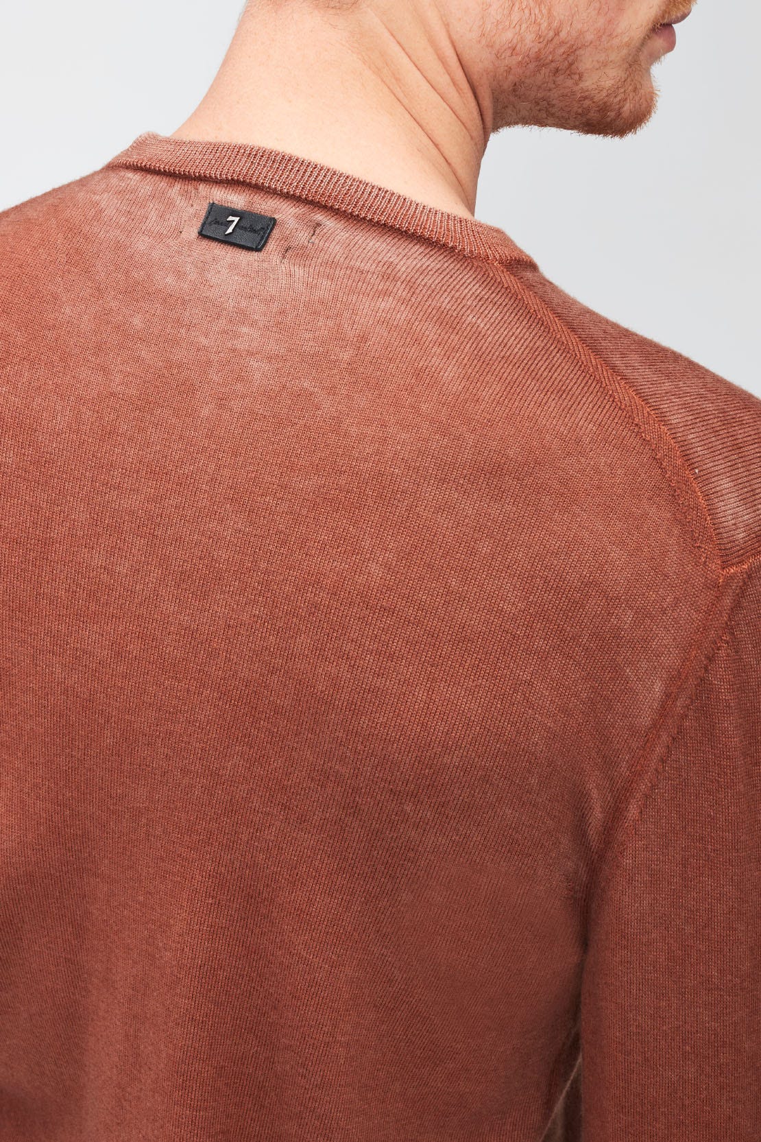 SWEATER CREW NECK MERINO FD BURNT ORANGE