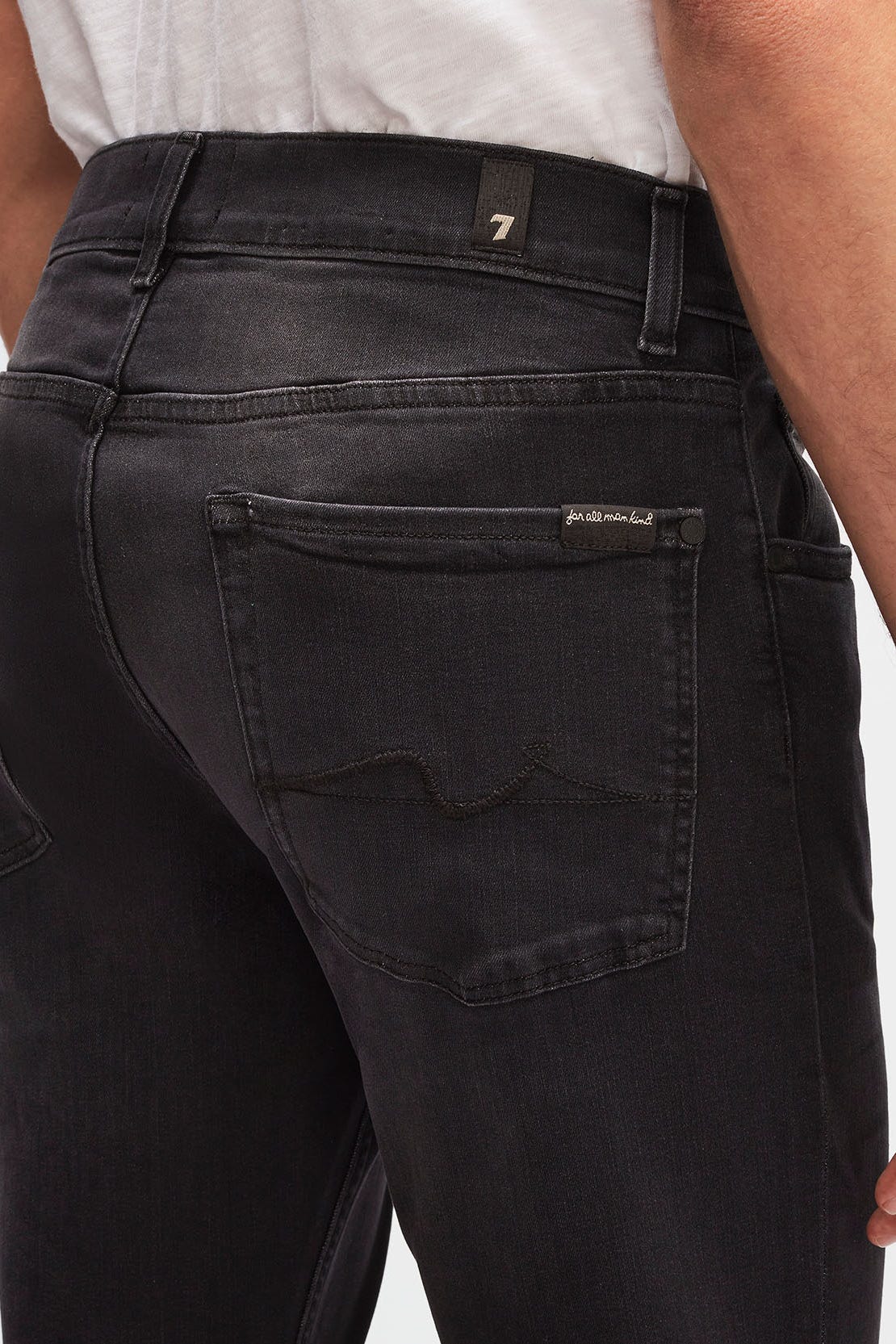 Jeans Uomo 7 For All Mankind Slimmy Luxe Performance Plus - Vestibilità Slim, Nero, Alta Qualità - copertina