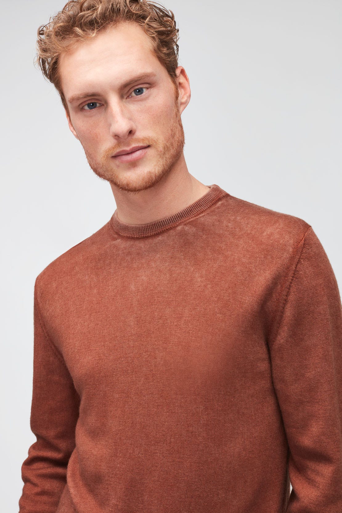 SWEATER CREW NECK MERINO FD BURNT ORANGE
