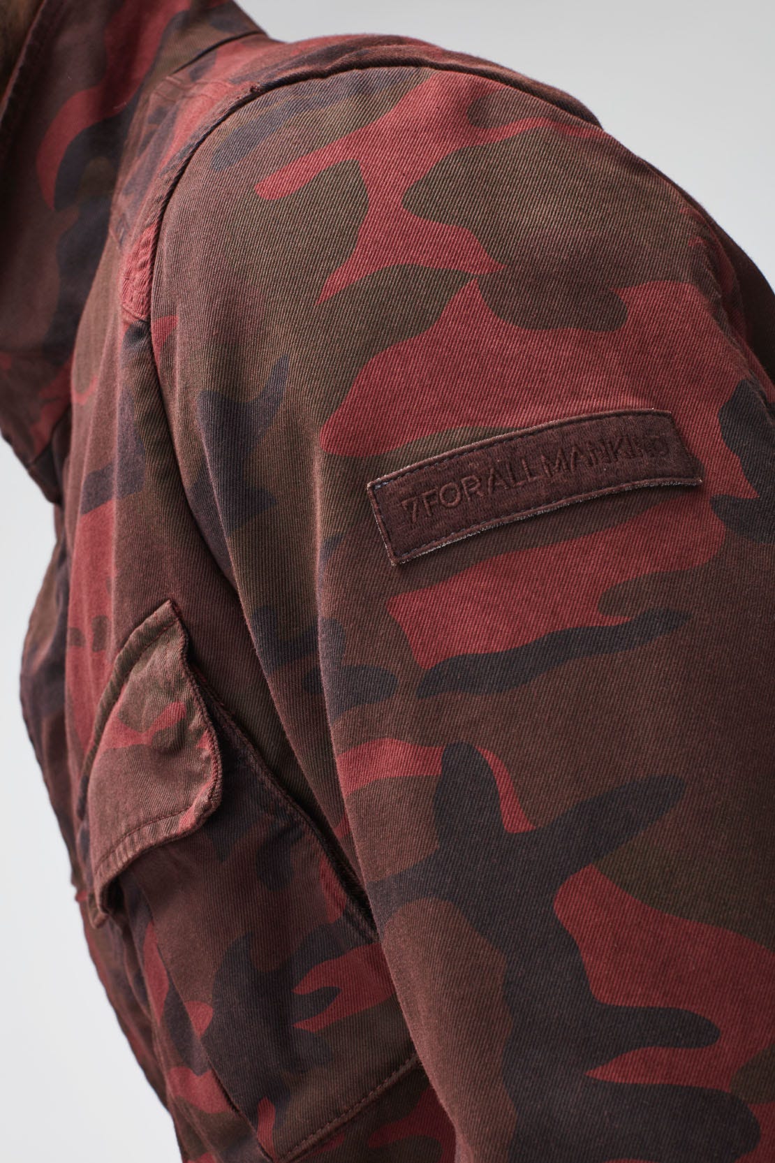 CASACO FIELD JACKET CAMOUFLAGE BURGUNDY