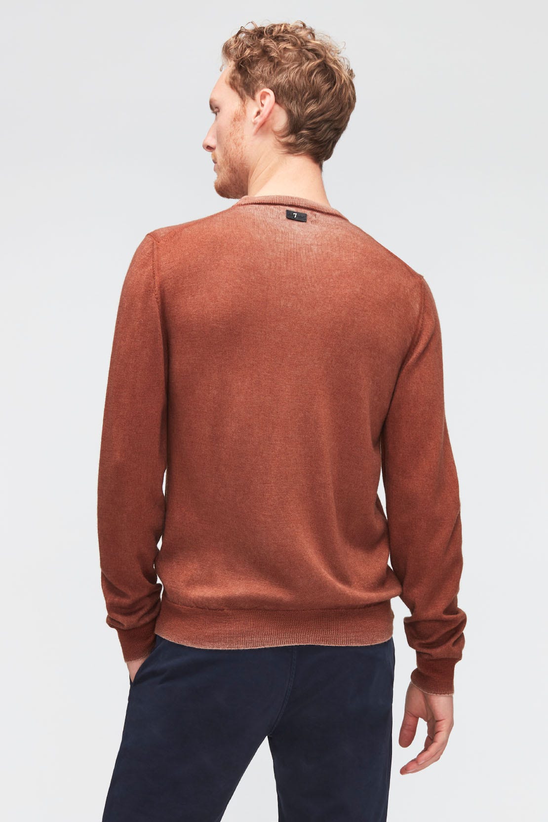 SWEATER CREW NECK MERINO FD BURNT ORANGE