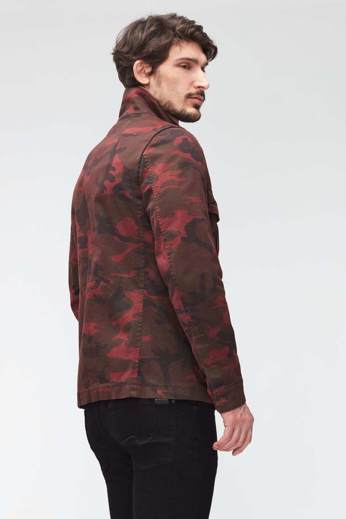 CASACO FIELD JACKET CAMOUFLAGE BURGUNDY