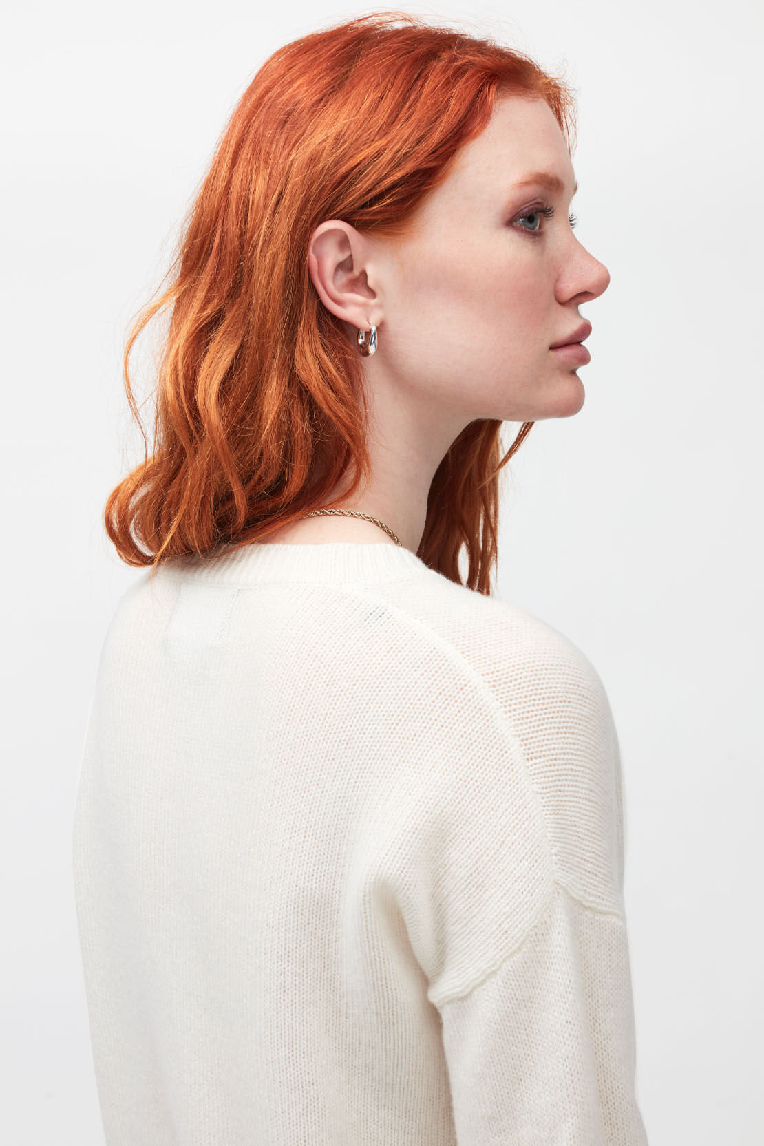 V-NECK CASHMERE WINTER WHITE