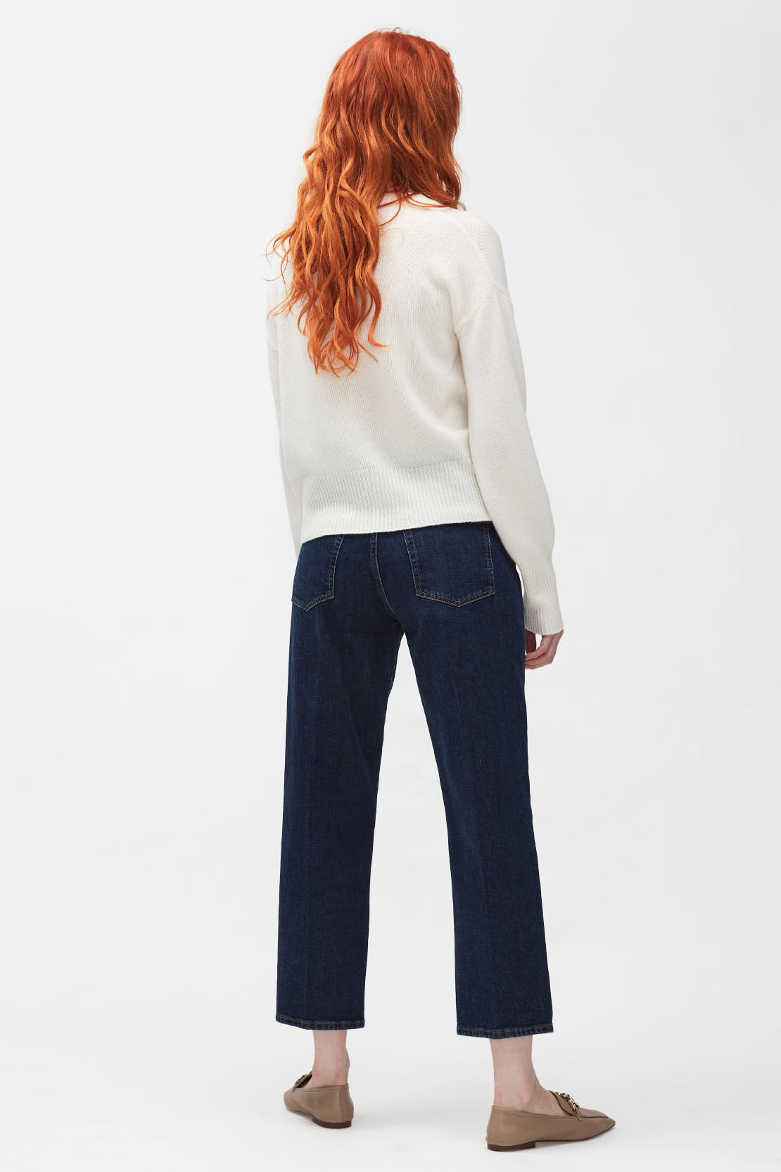 V-NECK CASHMERE WINTER WHITE