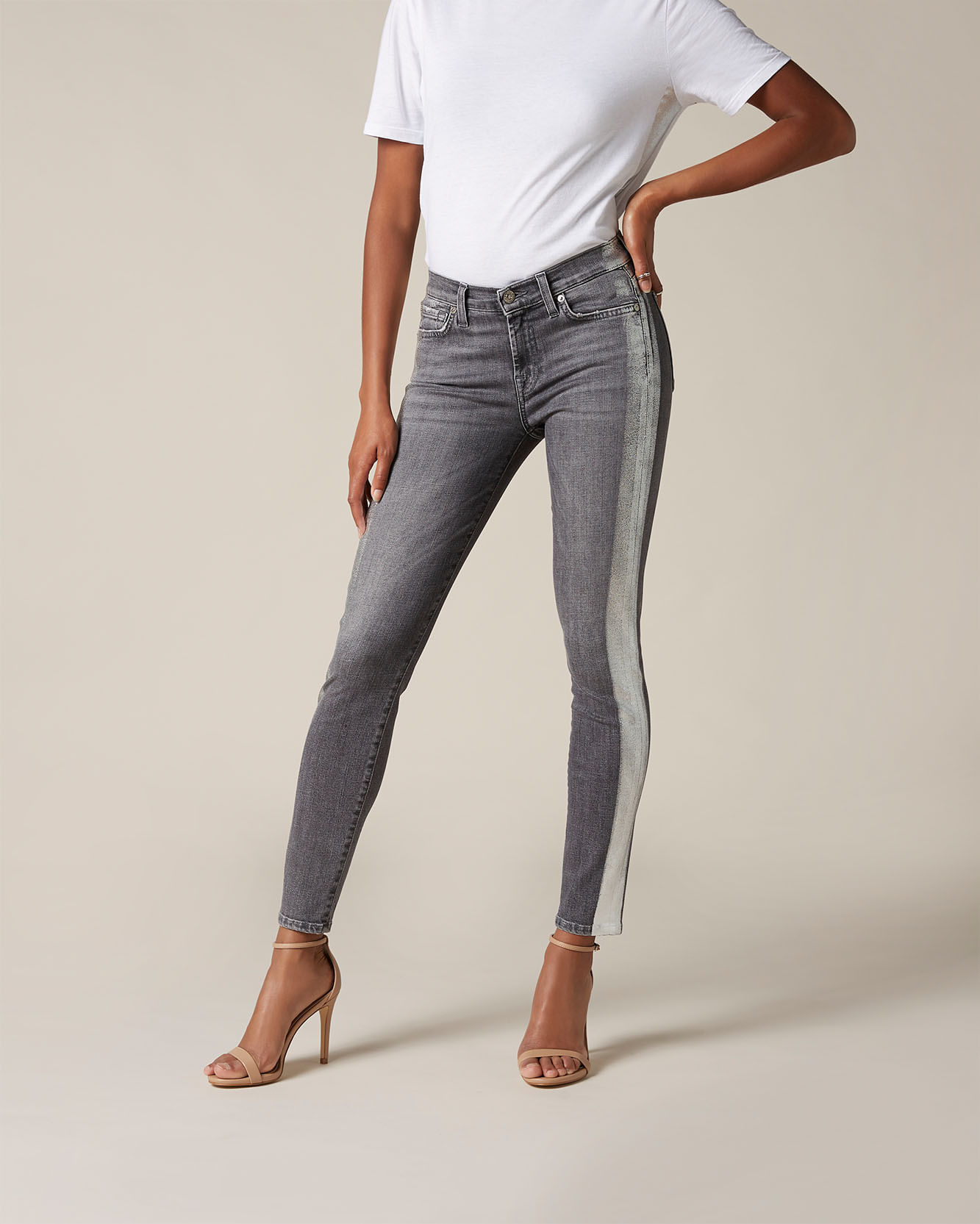 CALCA THE SKINNY CROP DENIM SLIM ILLUSIO