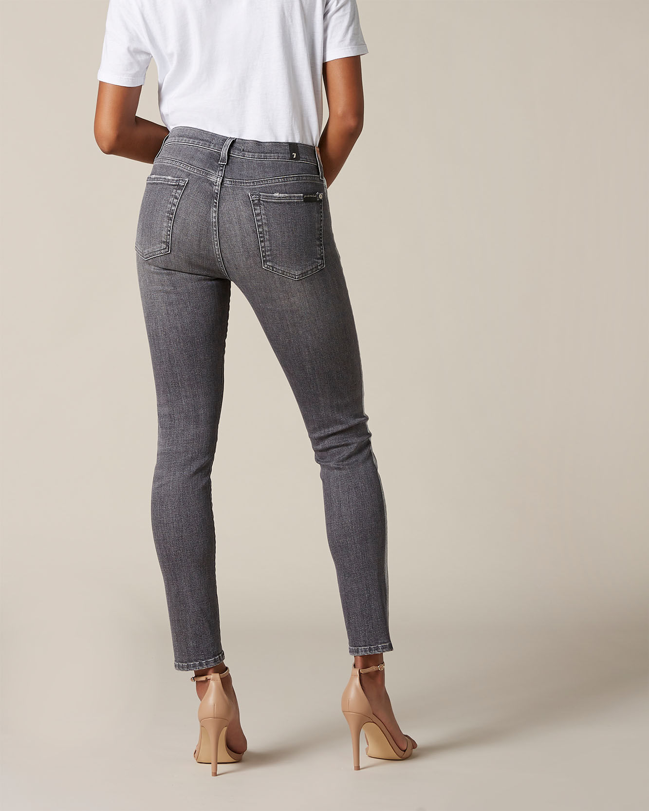 CALCA THE SKINNY CROP DENIM SLIM ILLUSIO