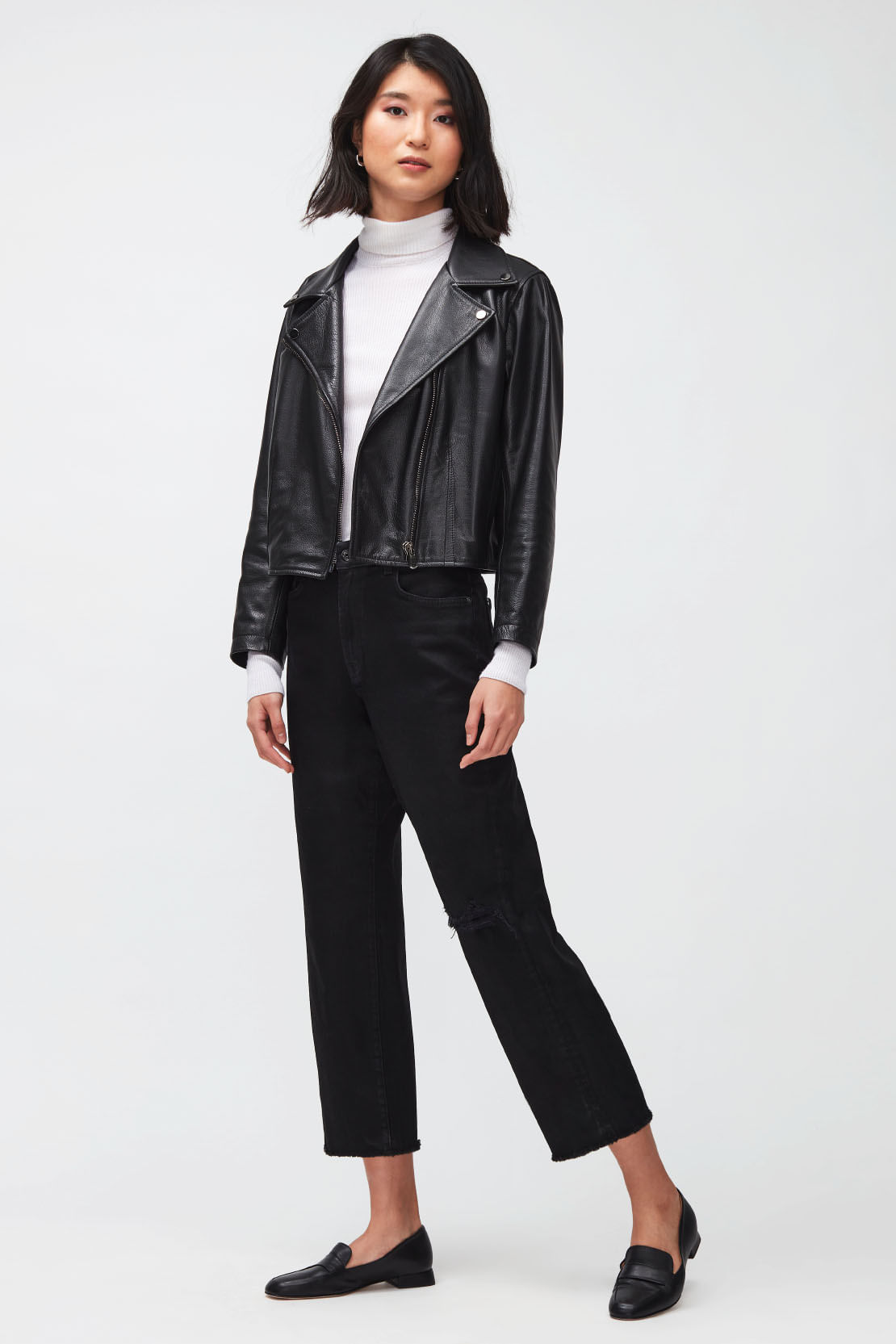 THE MODERN STRAIGHT OUTERSPACE WITH RAW HEM