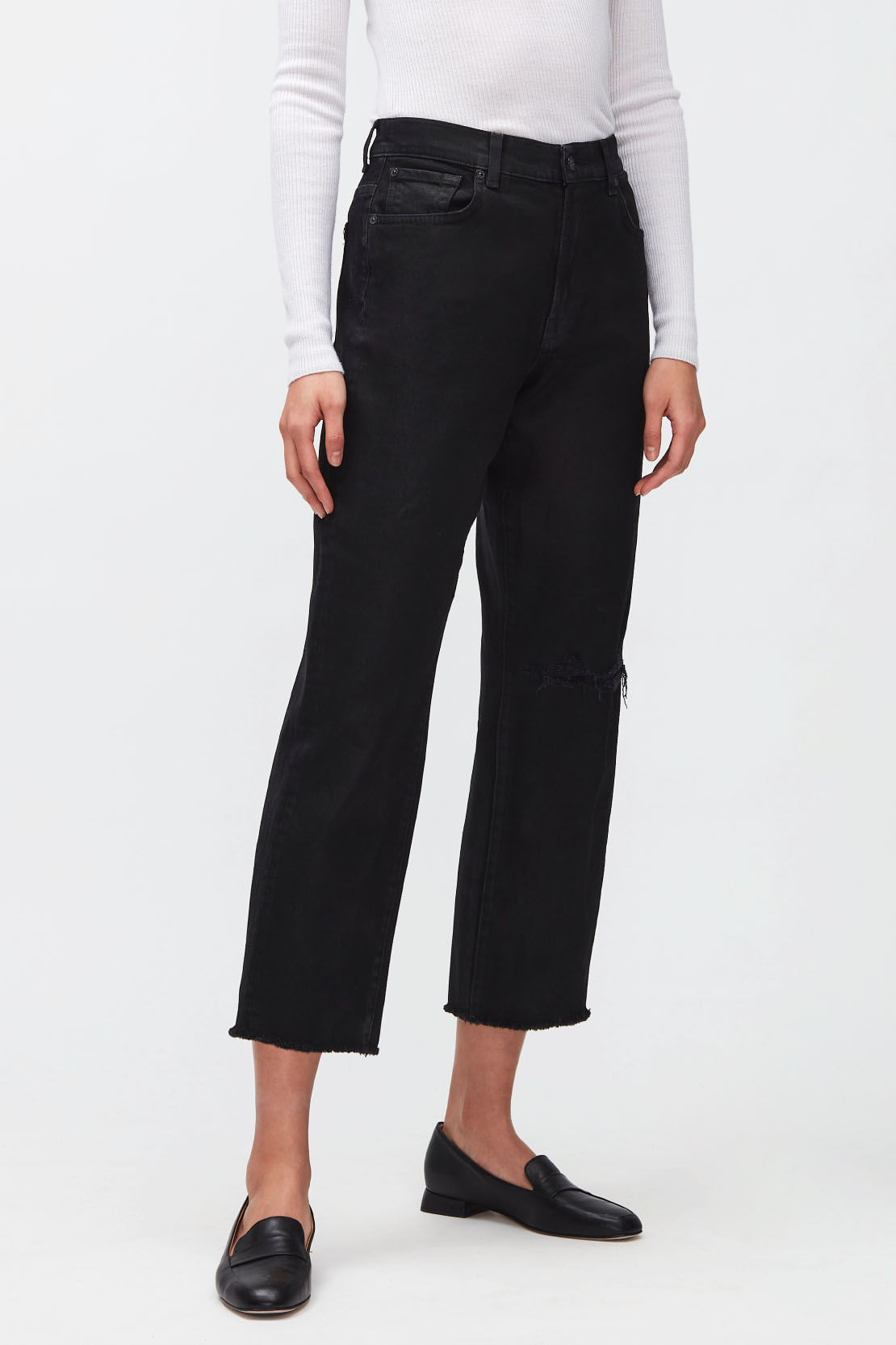 THE MODERN STRAIGHT OUTERSPACE WITH RAW HEM