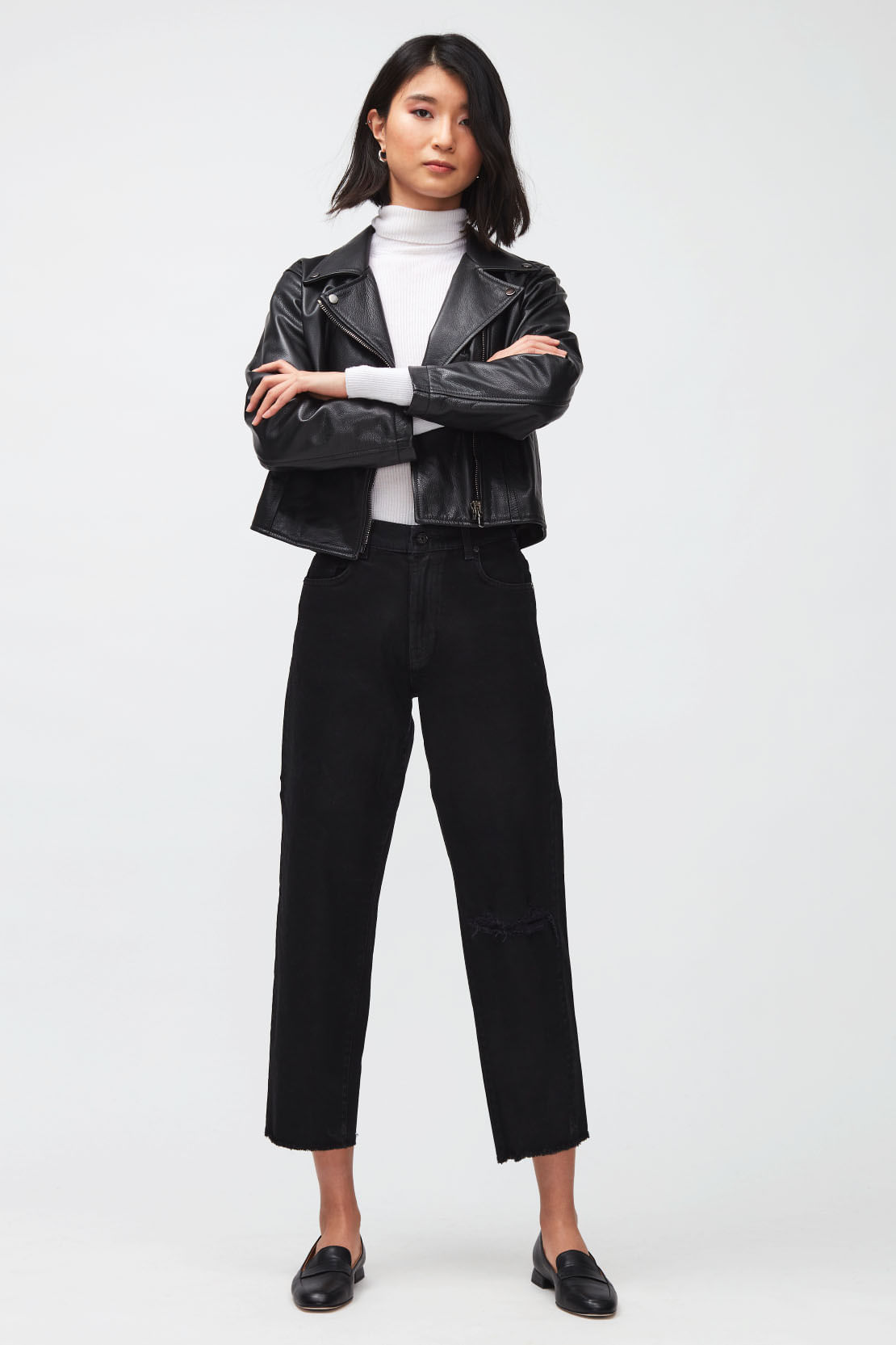 THE MODERN STRAIGHT OUTERSPACE WITH RAW HEM