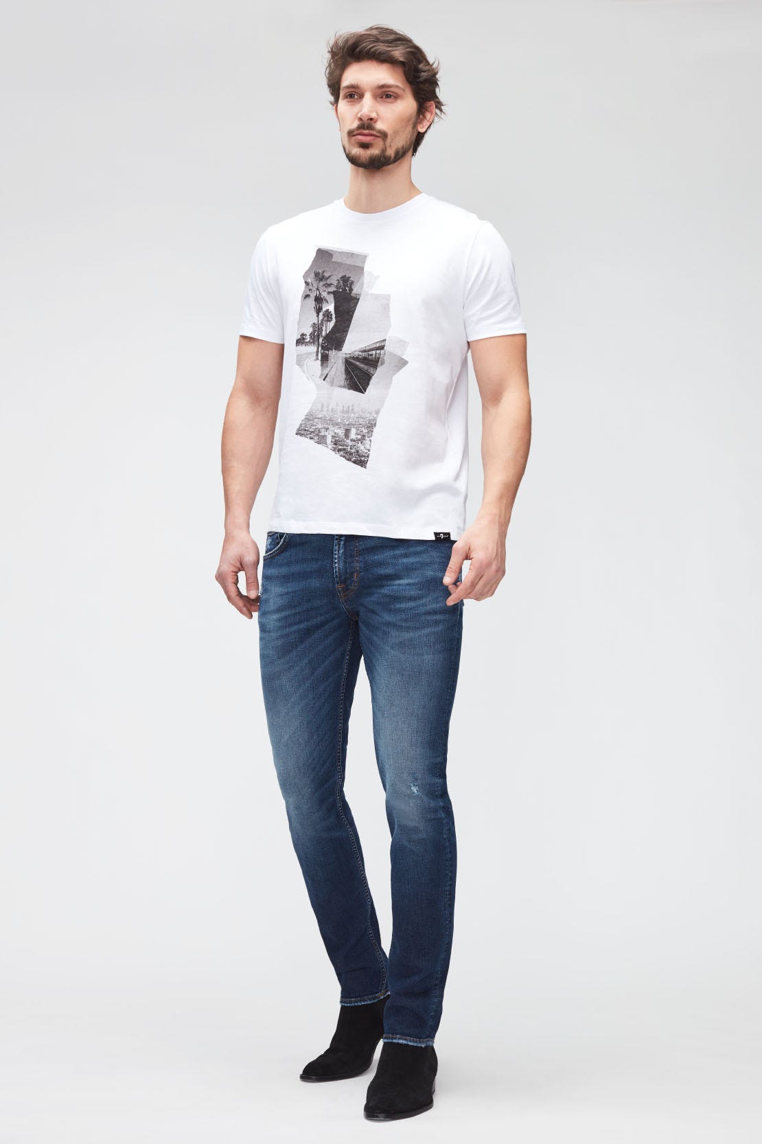 GRAPHIC TEE PHOTO PATCH  WHITE