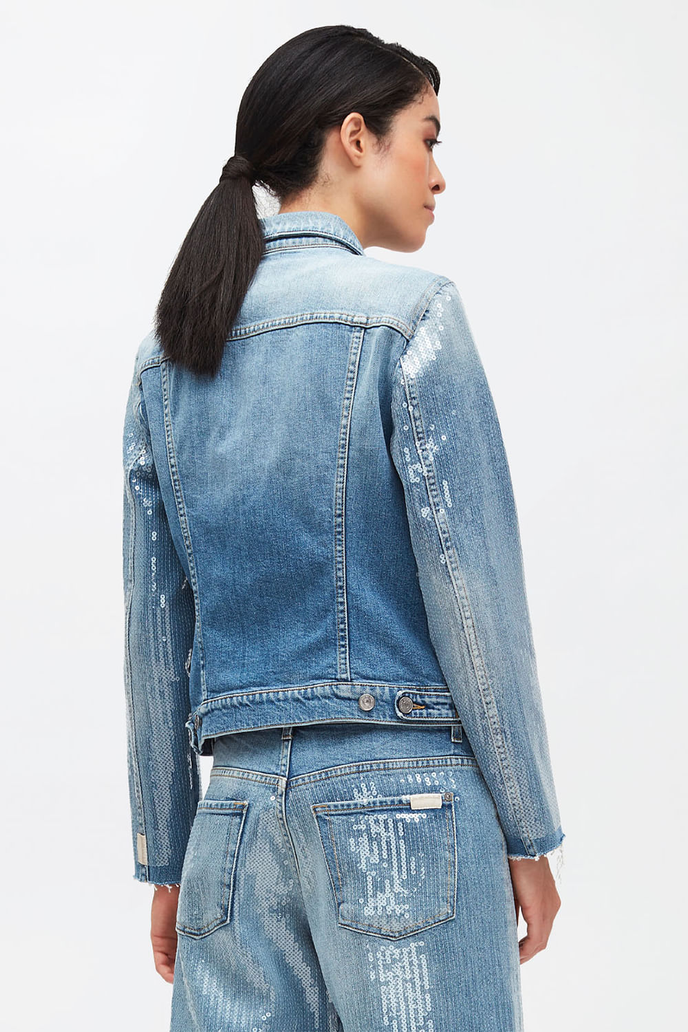 MODERN TRUCKER DRAMA WITH ALL OVER SEQUINS