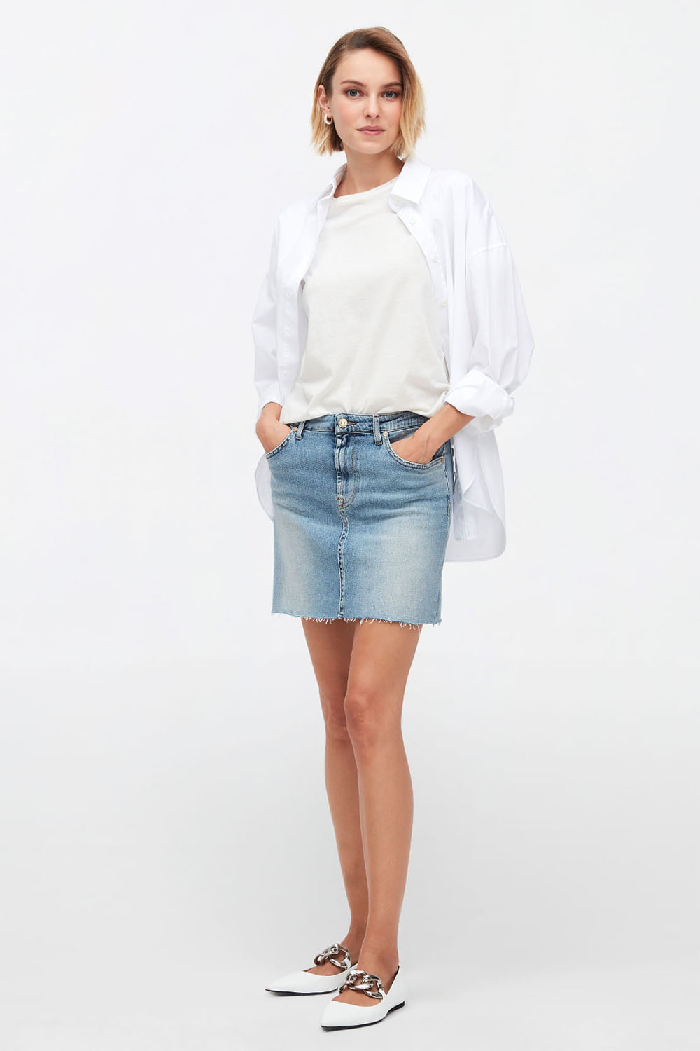 A-LINE Luxe Vint Dream Time Raw Hem