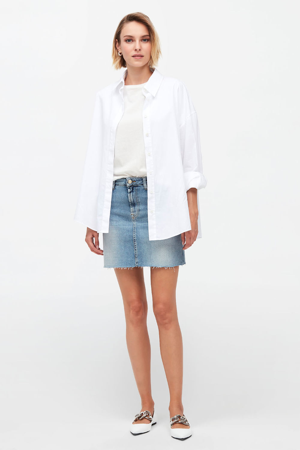 A-LINE Luxe Vint Dream Time Raw Hem
