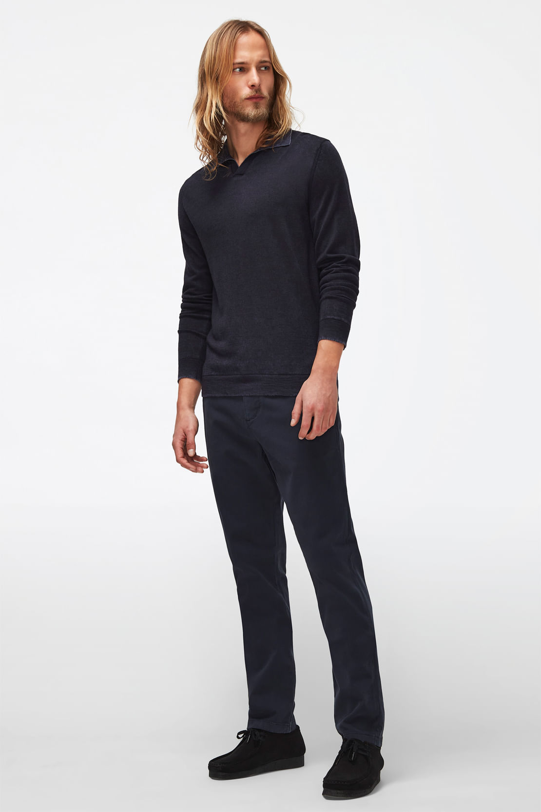 HYBRID TAP CHINO LP Sateen Navy