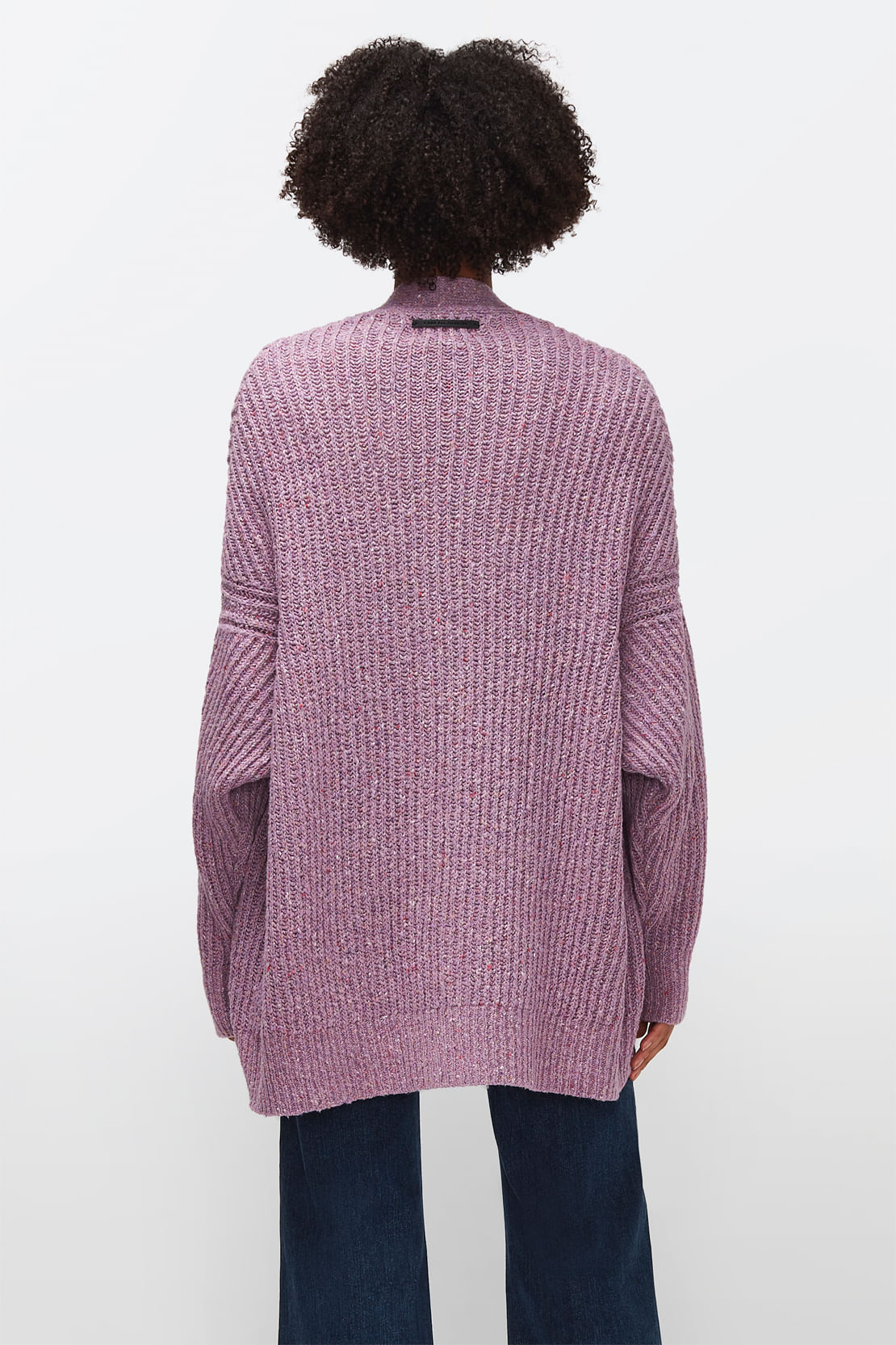 SPECKLED CARDIGAN Recycled Wool Iris