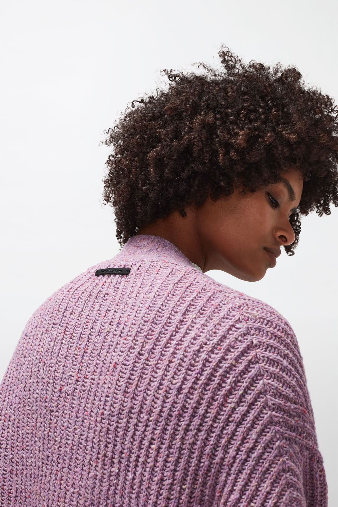 SPECKLED CARDIGAN Recycled Wool Iris