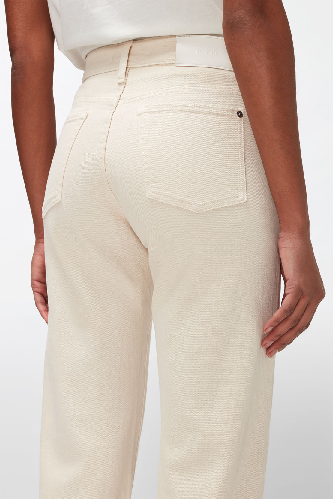TESS TROUSER Winter White Raw Cut