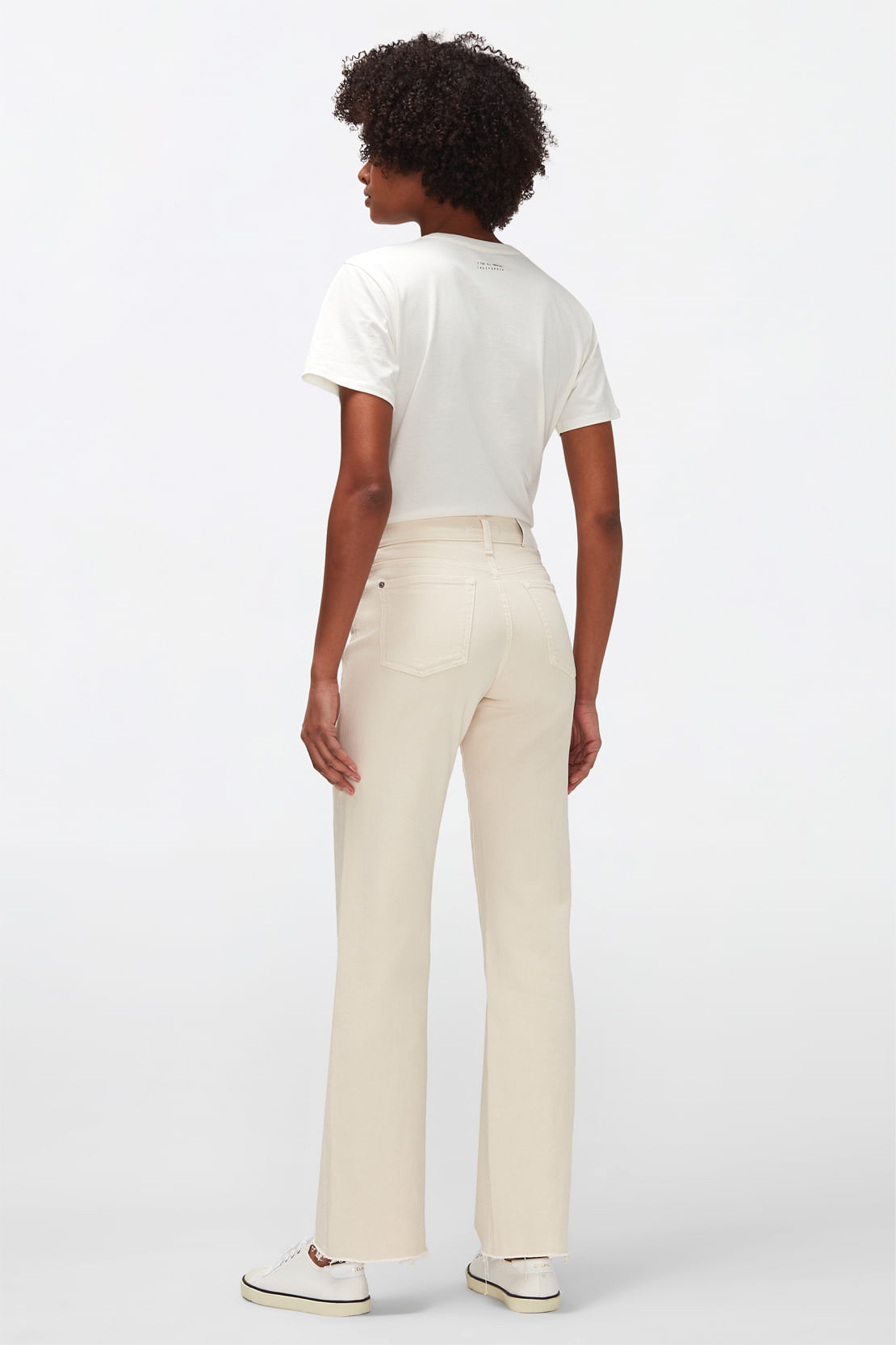 TESS TROUSER Winter White Raw Cut