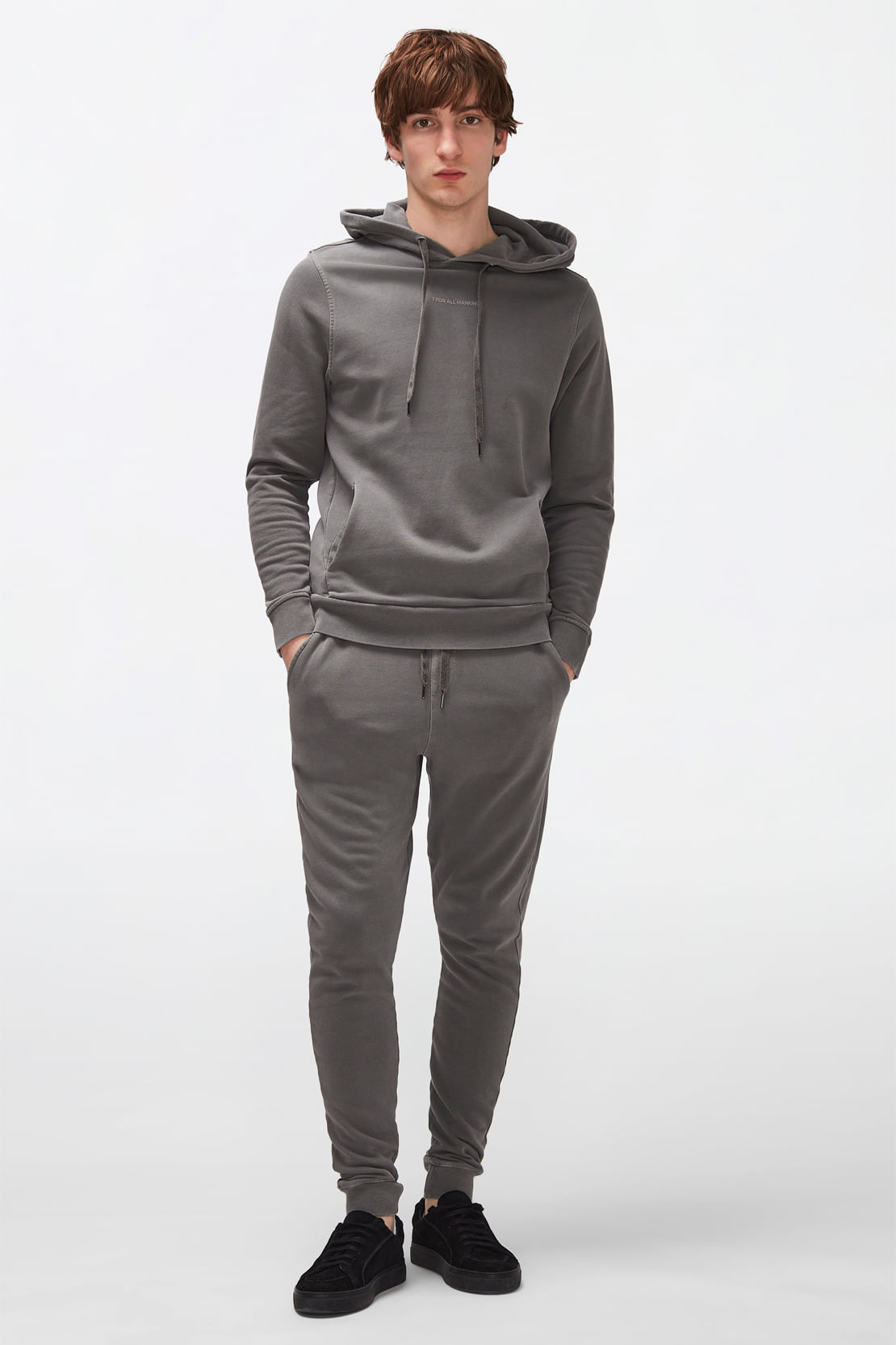 HOODIE Mineral Dye Charcoal Grey