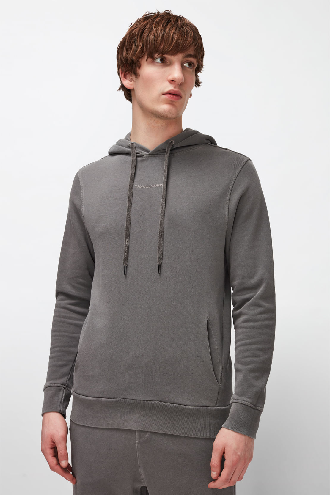 HOODIE Mineral Dye Charcoal Grey
