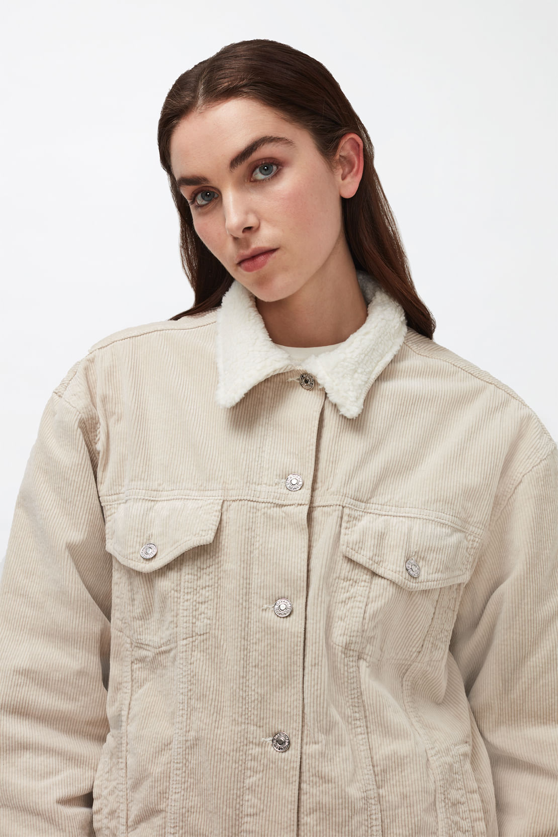 EASY JACKET CORDUROY WITH FAKE FUR WINTE