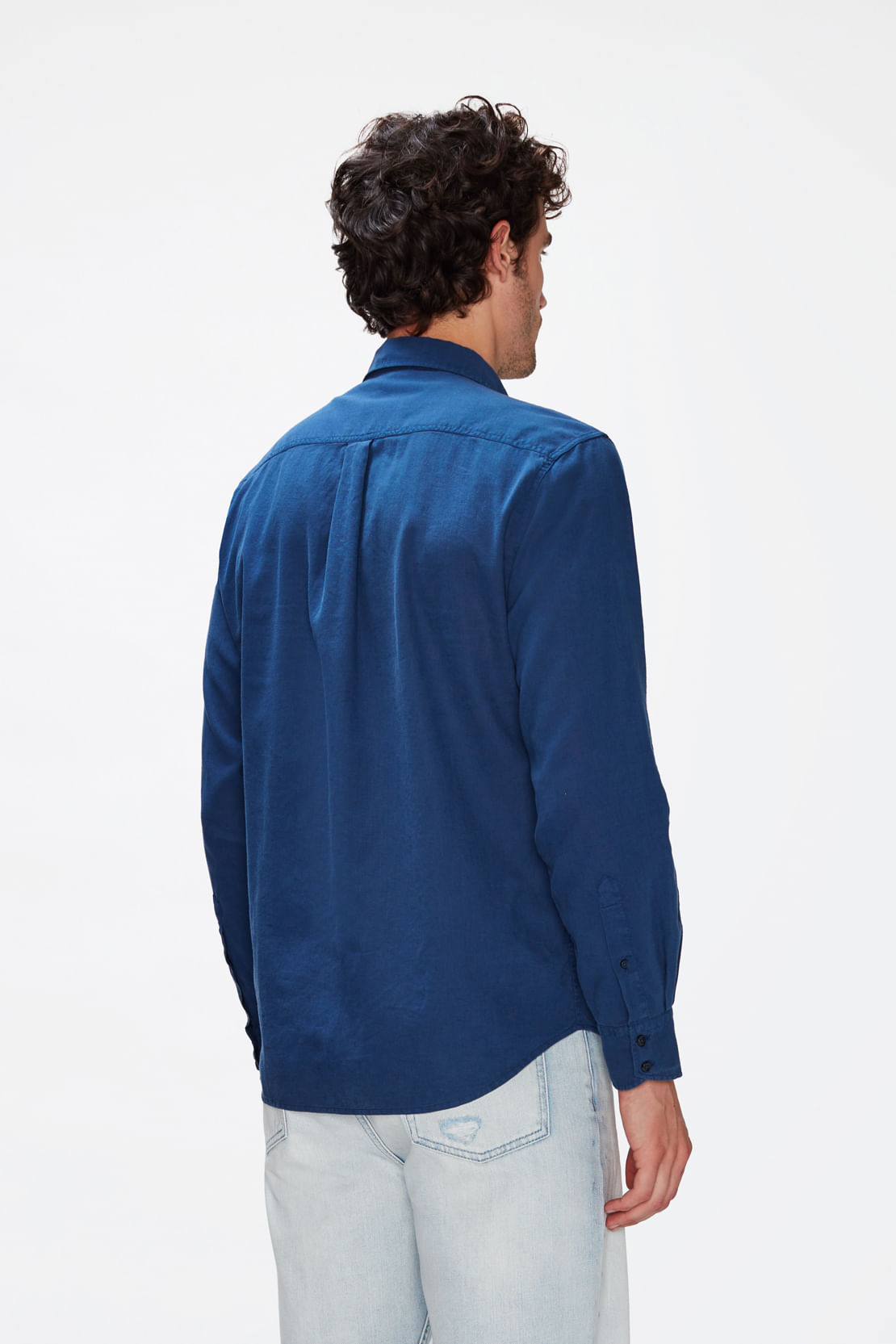 ONE POCKET SHIRT COTTON LINEN SEA BED