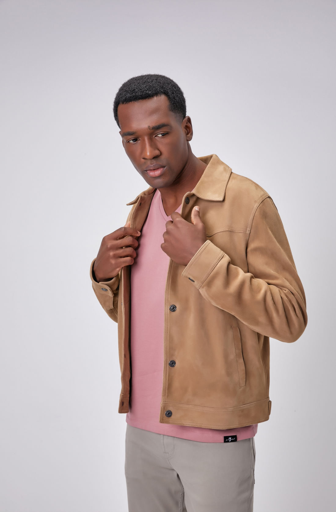 SUEDE WESTERN JACKET LEATHER BAMBOO