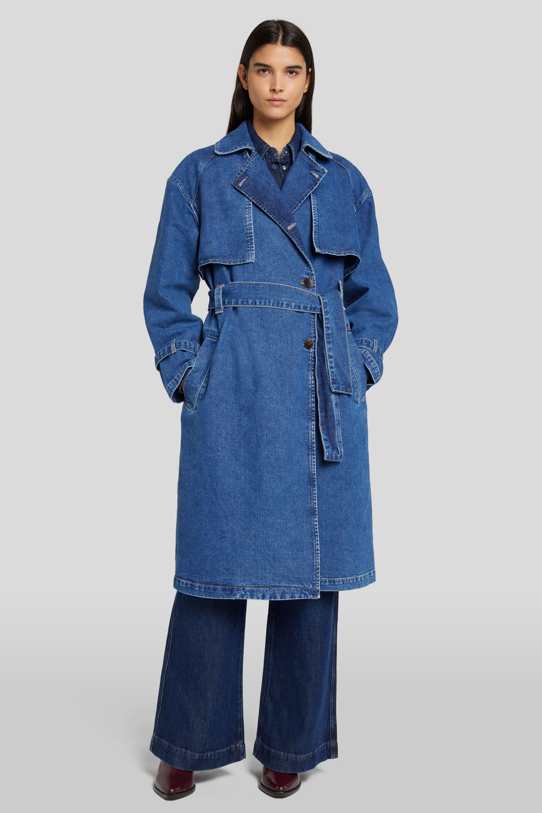 TAILORED DENIM TRENCH CALLA