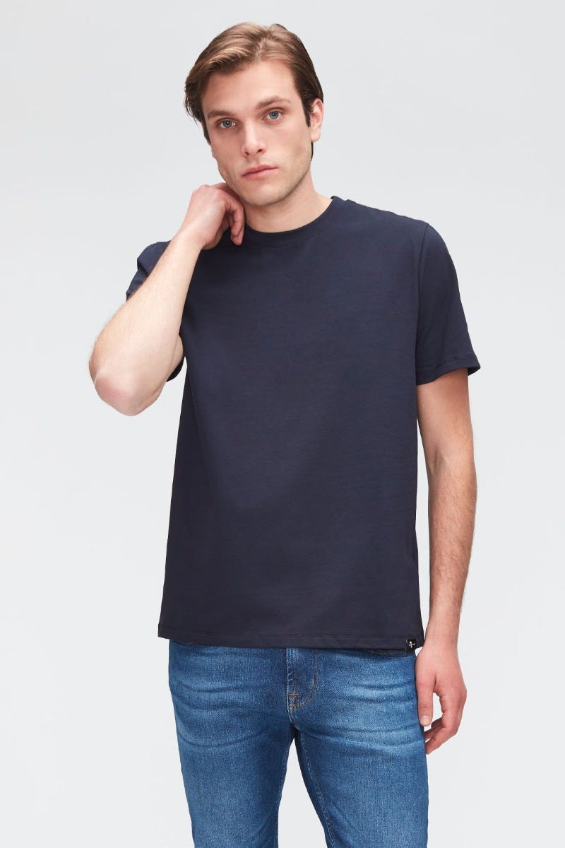 T SHIRT LUXE PERFORMANCE NAVY