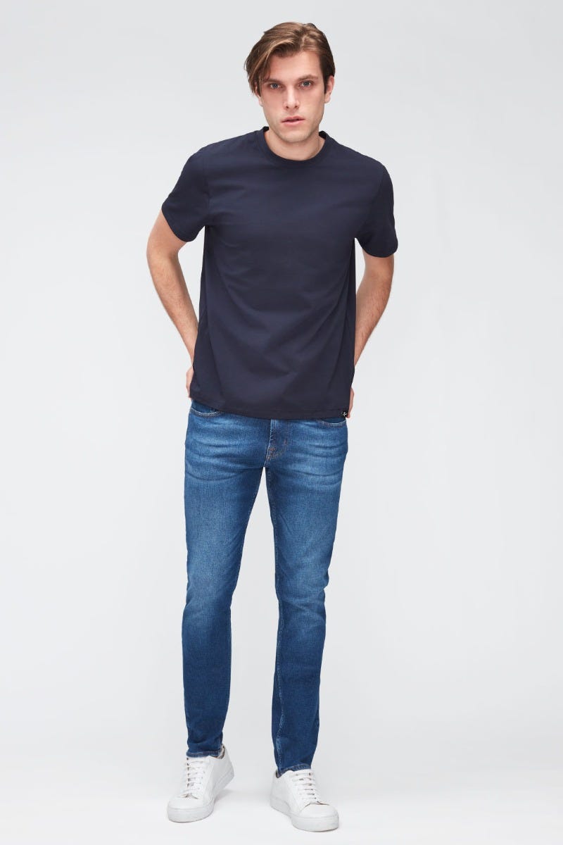 T SHIRT LUXE PERFORMANCE NAVY