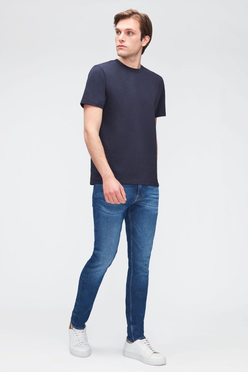 T SHIRT LUXE PERFORMANCE NAVY