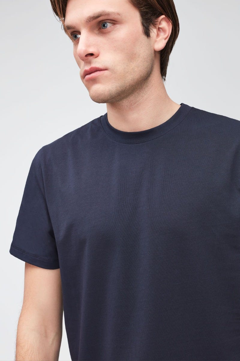 T SHIRT LUXE PERFORMANCE NAVY