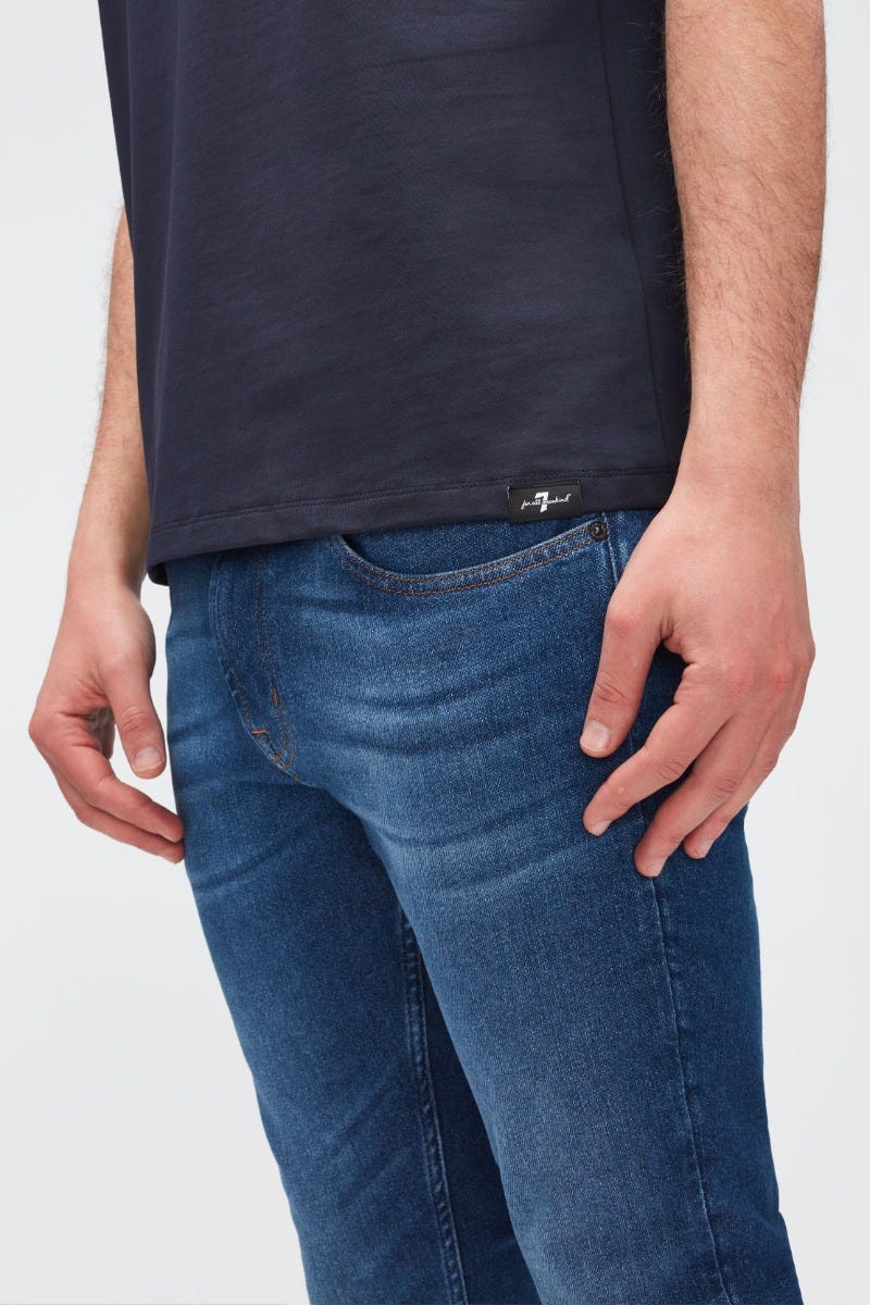 T SHIRT LUXE PERFORMANCE NAVY