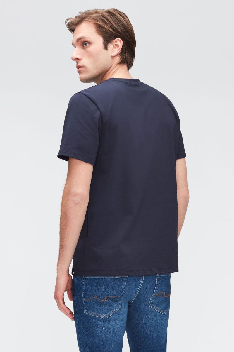 T SHIRT LUXE PERFORMANCE NAVY