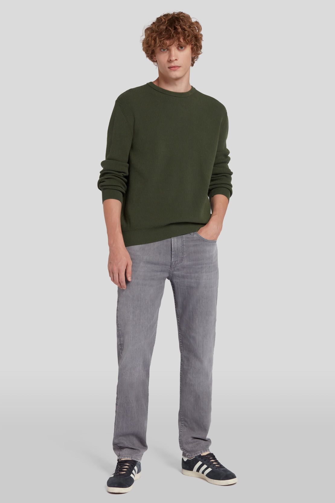 SWEATER LUXE PERFORMANCE ARMY