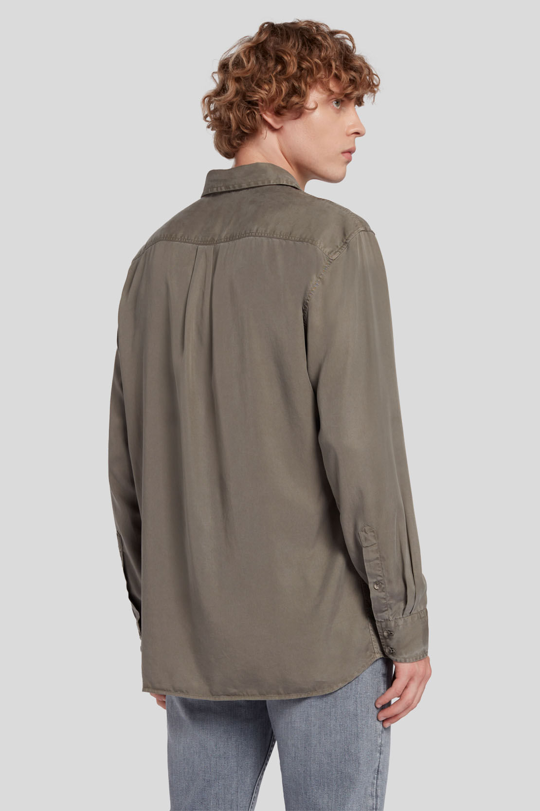 ONE POCKET SHIRT TENCEL GREY