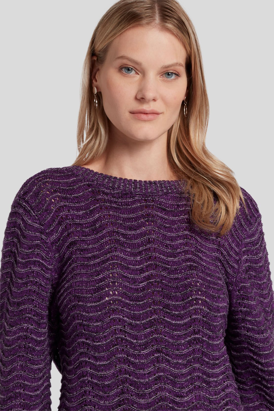 CROSS BACK SWEATER VIOLET MARL