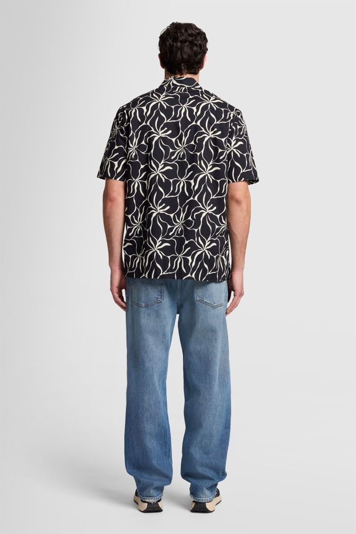 CAMP SHIRT COT PRINT MULTICOLOUR