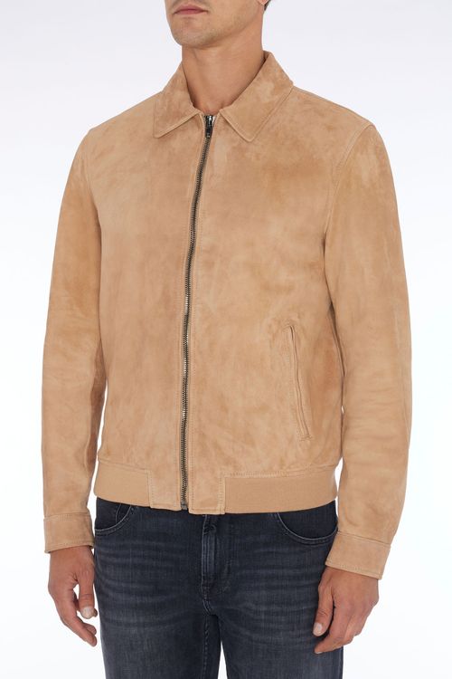 ZIP JACKET SUEDE TAN