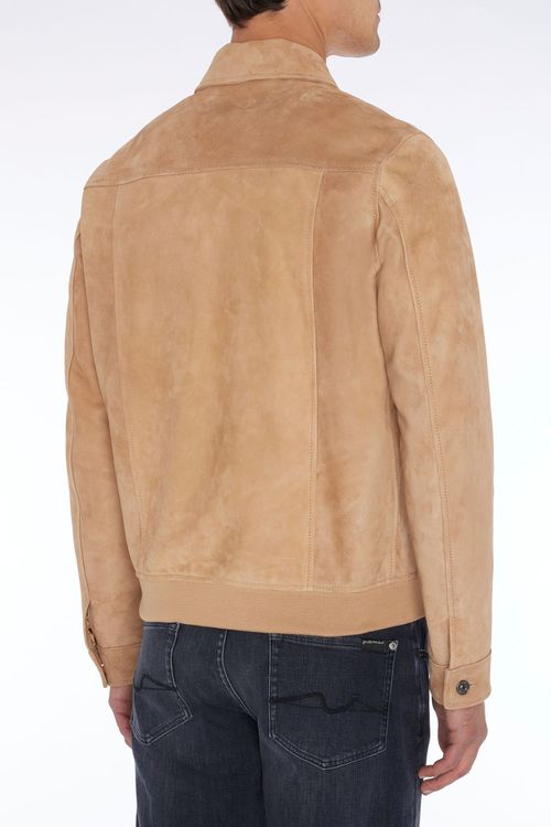 ZIP JACKET SUEDE TAN