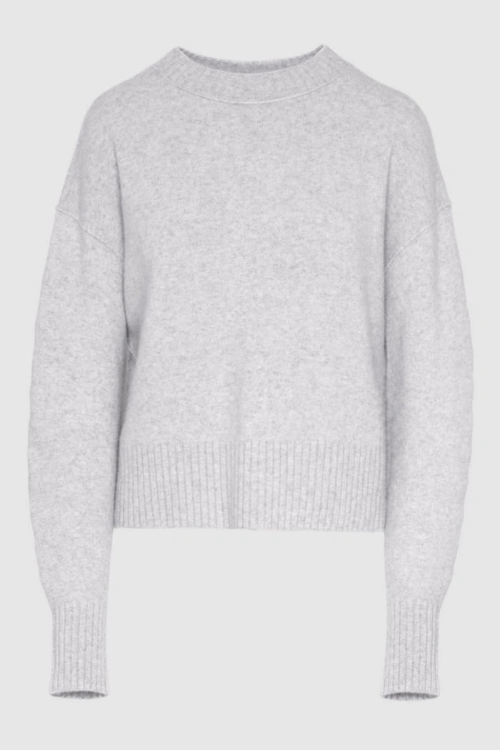 SWEATER CASHMERE BLEND WHITESAND