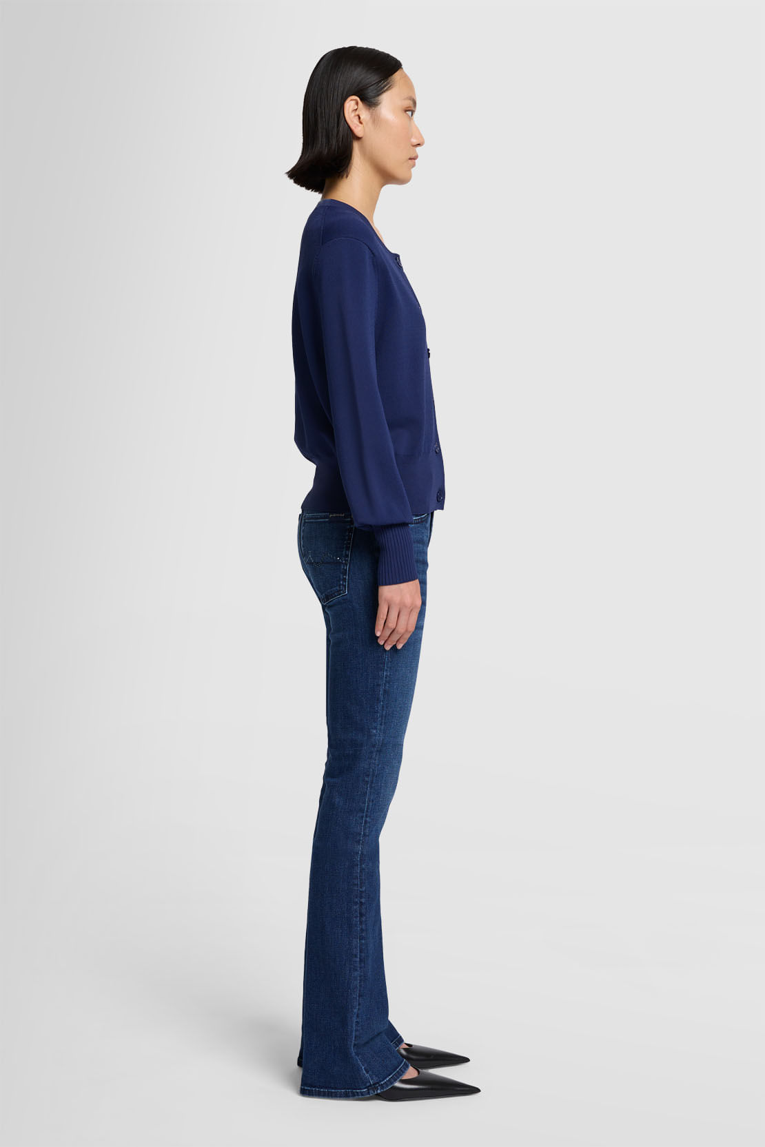 CLASSIC FITTED CARDIGAN INKWELL