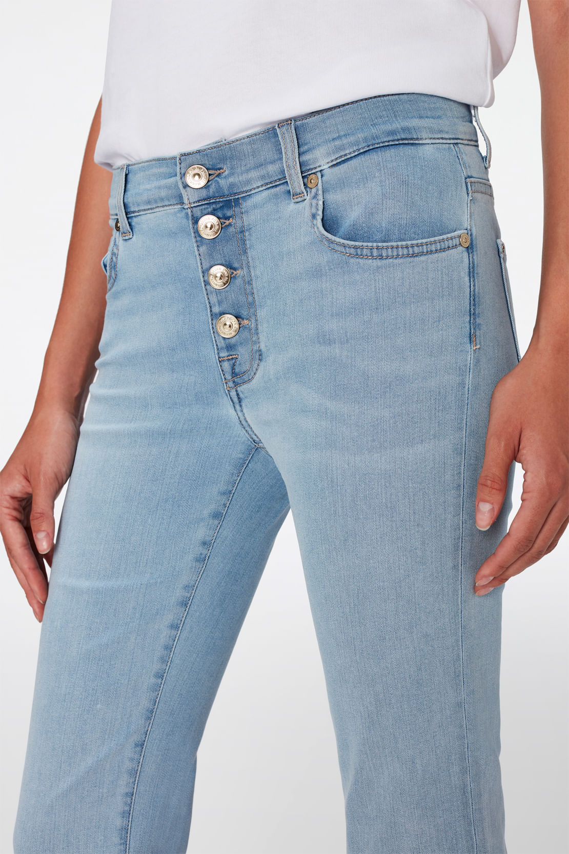 BOOTCUT TAILORLESS BAIR ECO MIRAGE WITH EXPOSED BUTTONS