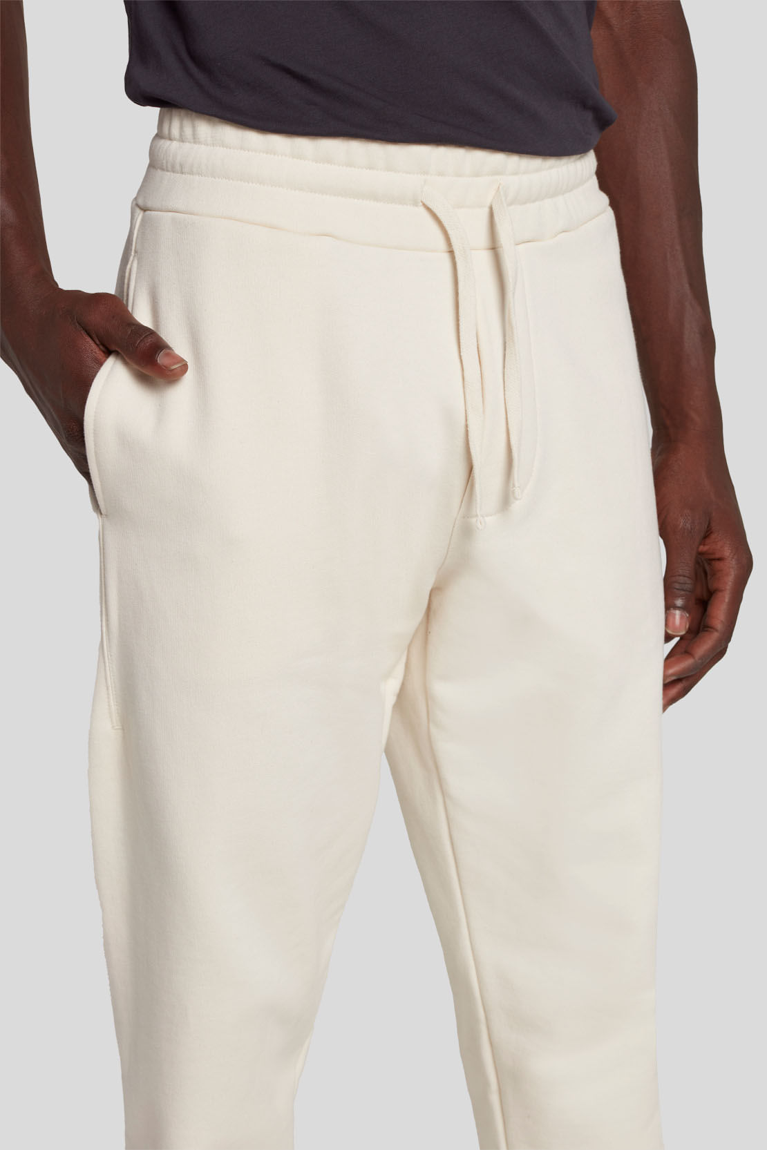 SWEATPANTS ORGANIC COT DOVER WHITE