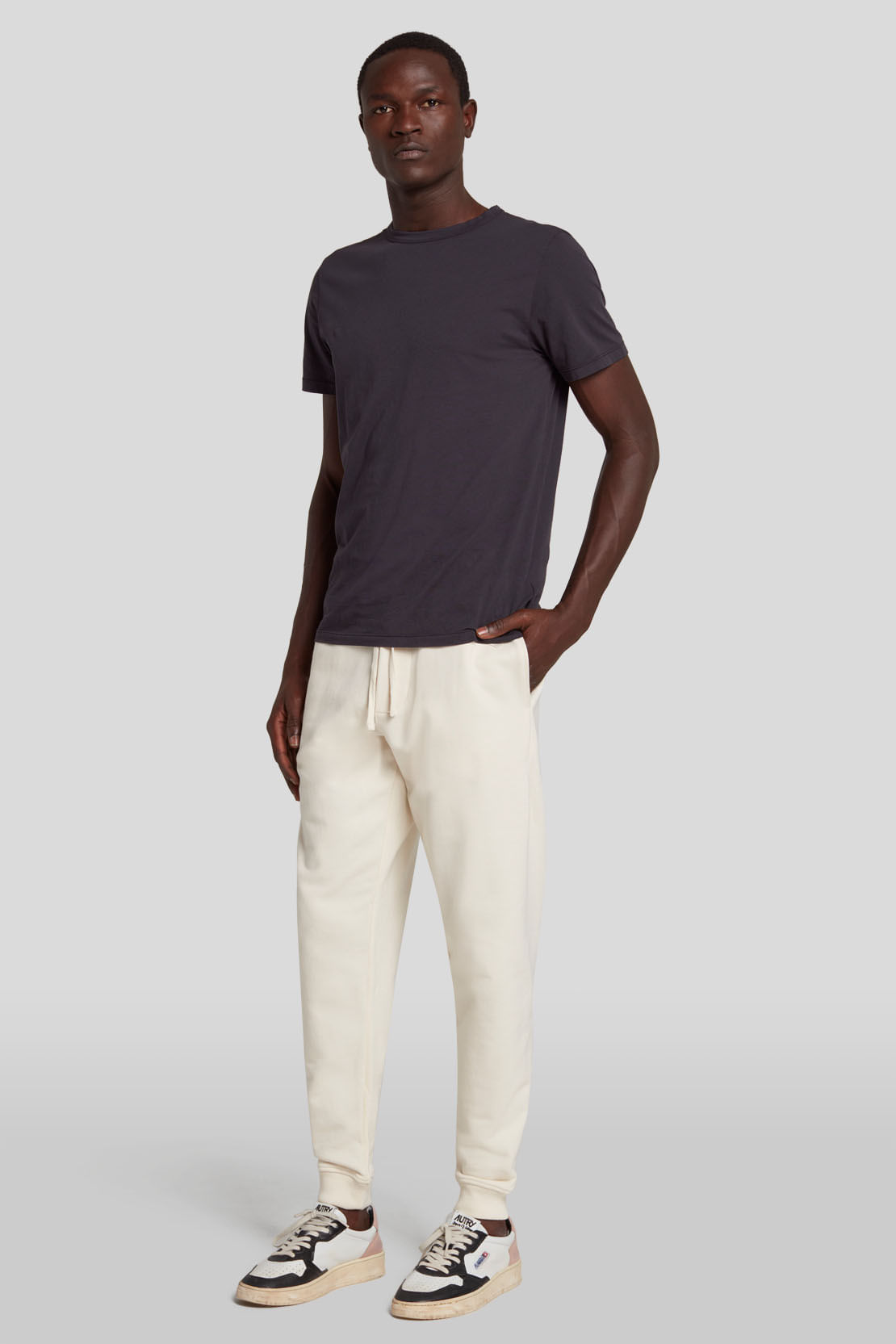 SWEATPANTS ORGANIC COT DOVER WHITE