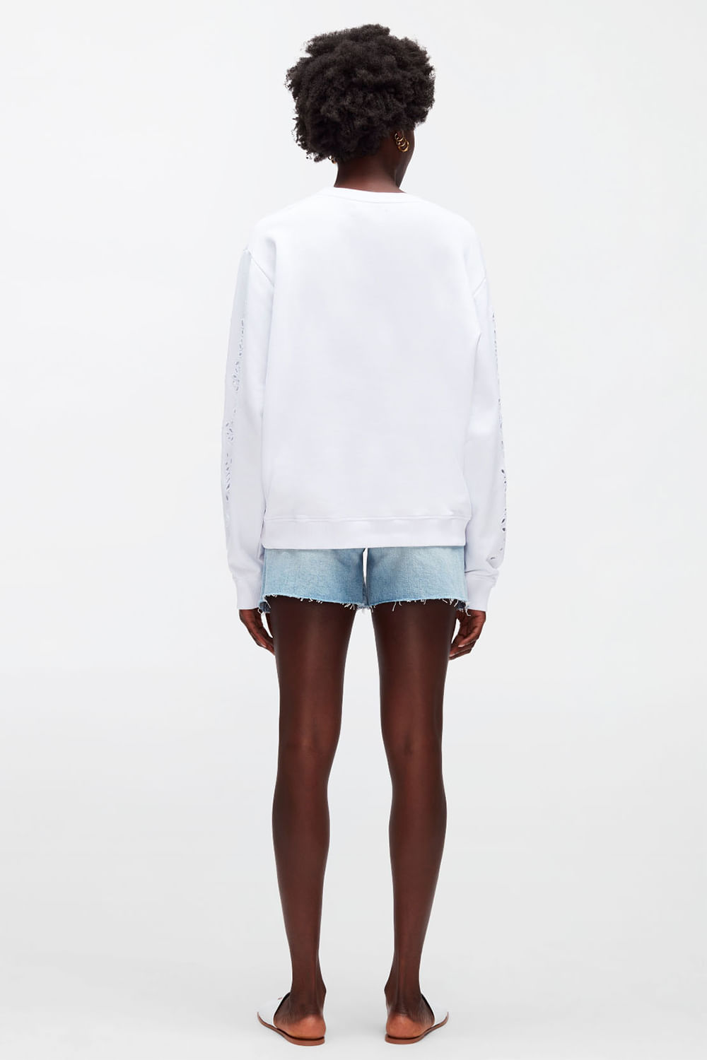 EYELET SWEAT COTTON WHITE