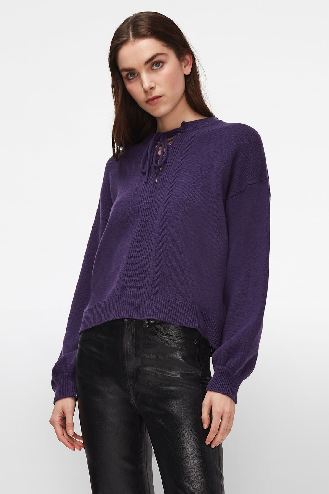 LACE SWEAT Cashmere Wool Pansy