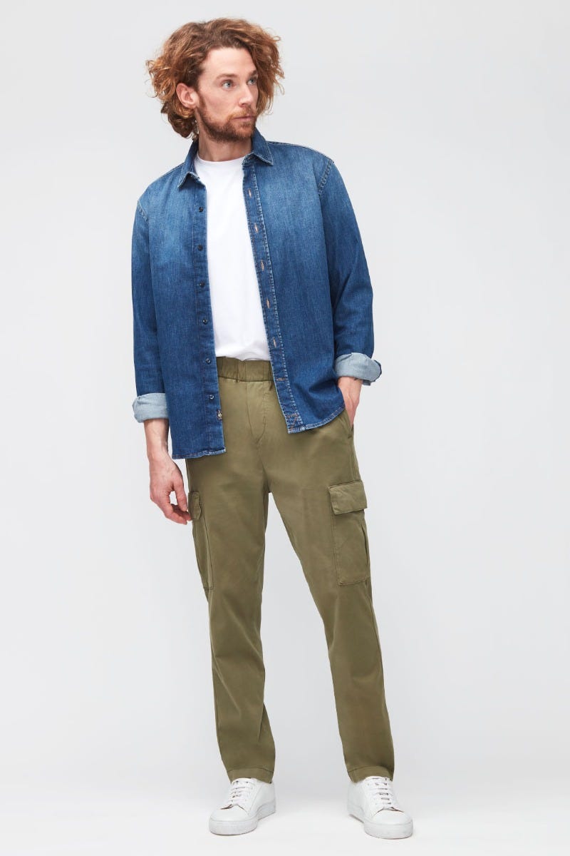 CAMISA PLAIN SHIRT LUXE PERFOR MID BLUE