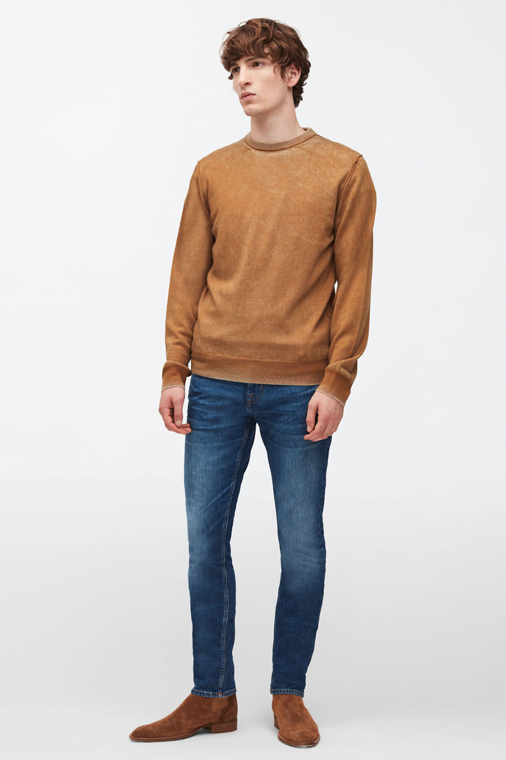 CREW NECK Merino Fast Dye Taffy